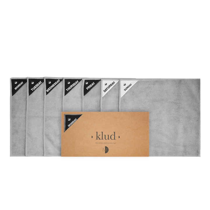 Klud - Set van 7 Microvezel Vaatdoekjes - Grijs