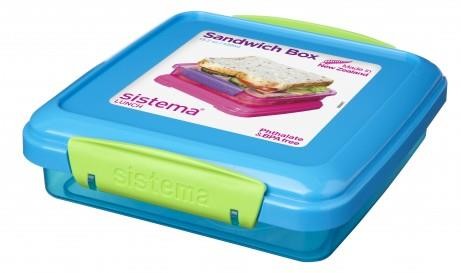Sistema Lunch -Sandwich Box - 450 ml Blauw/Groen