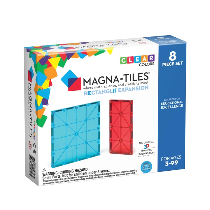 Magna-Tiles - Clear Colors - Rectangles Expansion Set