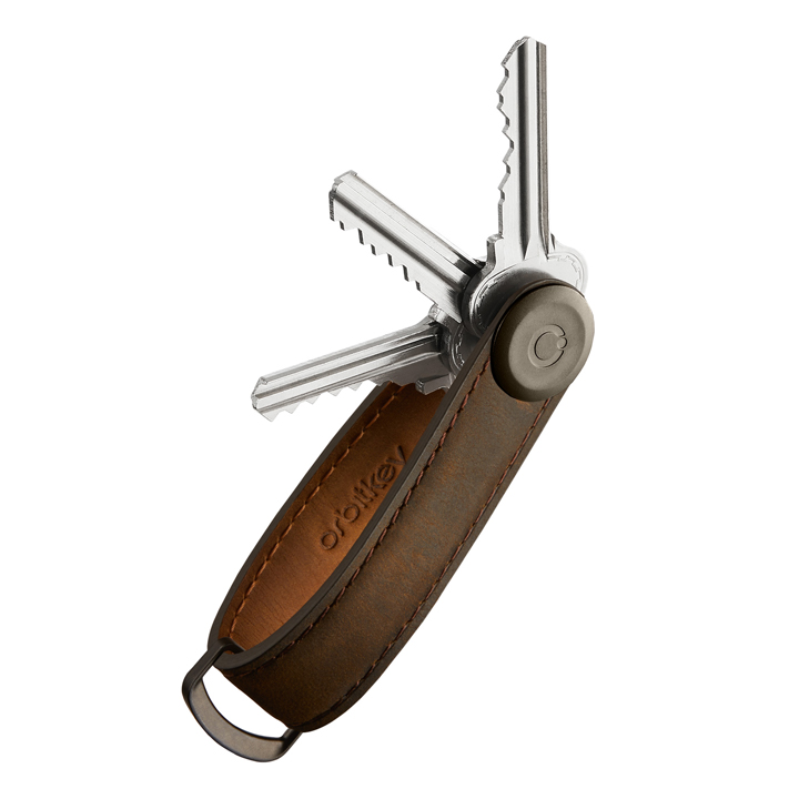 Orbitkey 2.0 Crazy Horse - Sleutelhanger - Oak Brown