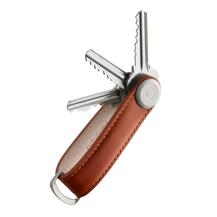 Orbitkey 2.0 Leather - Sleutelhanger - Cognac/Tan
