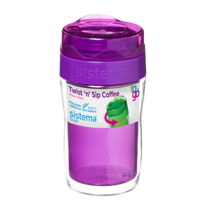 Sistema To Go Twist 'n Sip Coffee isoleerbeker 315ml Paars