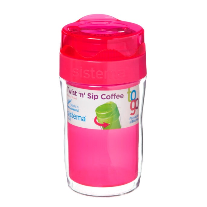 Sistema To Go Twist 'n Sip Coffee isoleerbeker 315ml Roze