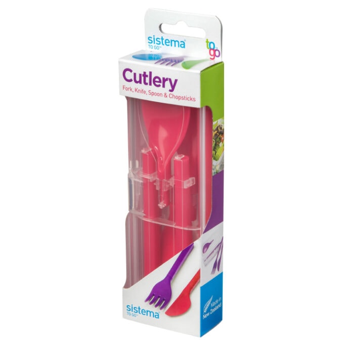 Sistema To Go Cutlery Bestekset 5-delig Roze