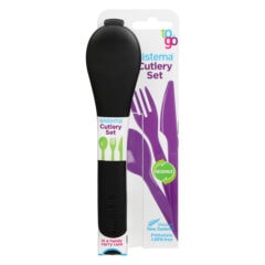 Sistema To Go Cutlery Set 3-delig Bestek Zwart