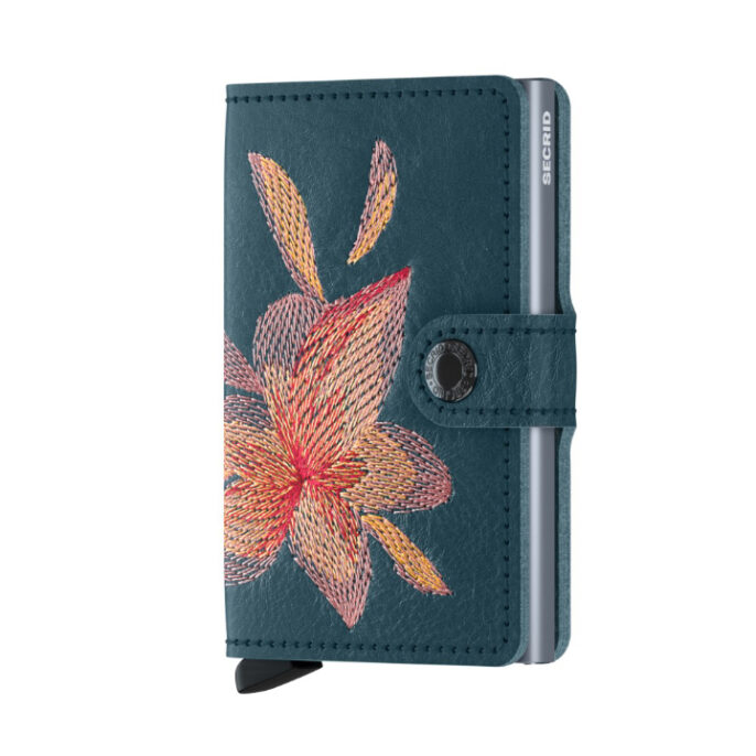 Secrid Miniwallet Stitch Magnolia Petrolio