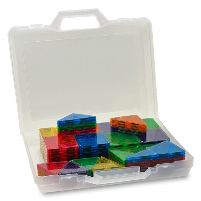 Magna-Tiles Clear Colors 100 in bewaarkoffer