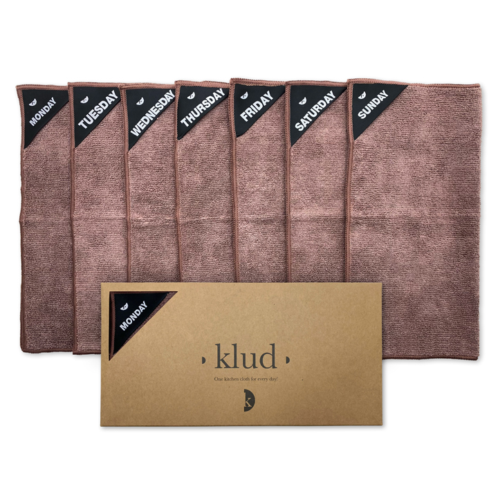 Klud - Set van 7 Microvezel Vaatdoekjes - Mauve