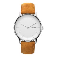 ARTUUR Horloge Granite Camel Suede