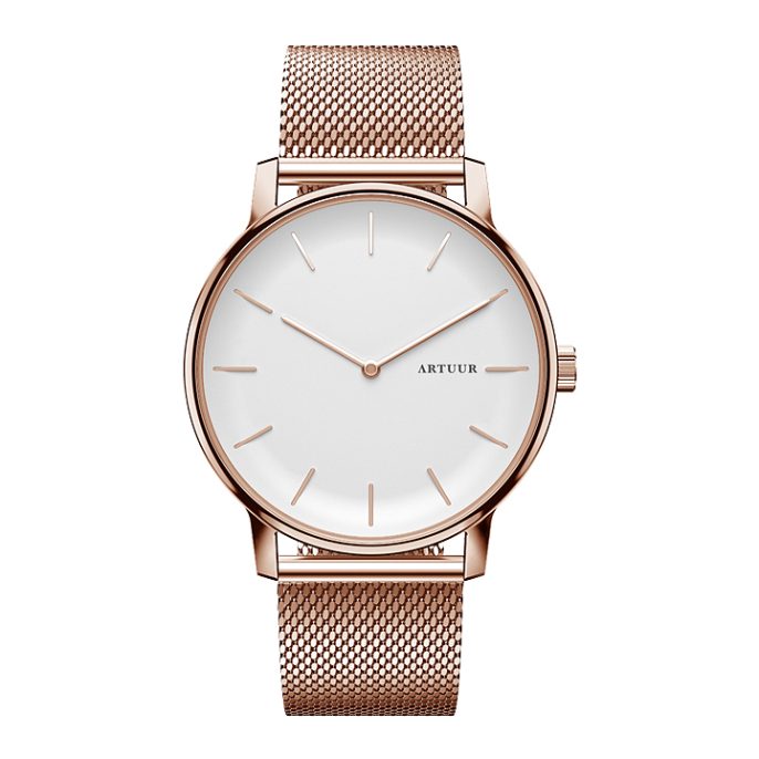 ARTUUR Horloge Rose Gold Mesh