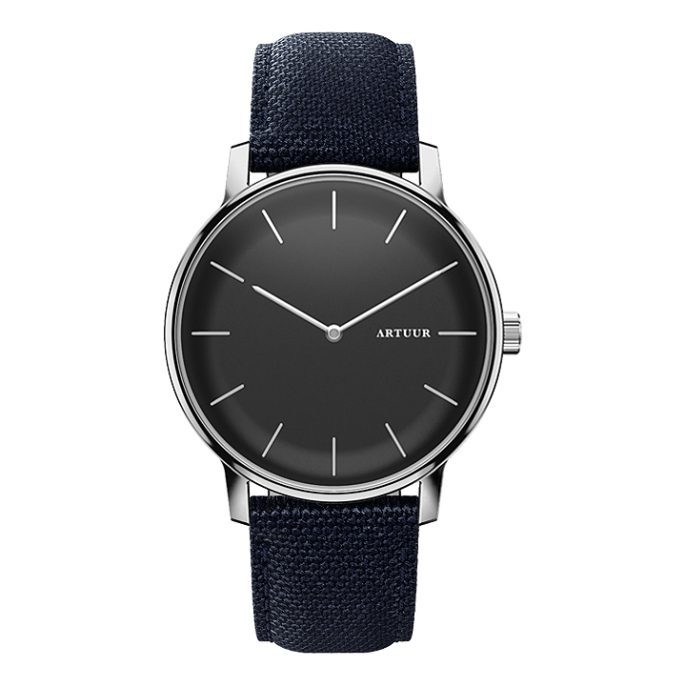 ARTUUR Horloge Sterling Blauw Nylon