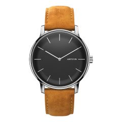 ARTUUR Horloge Sterling Camel Suede