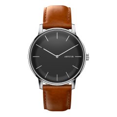 ARTUUR Horloge Sterling Cognac Leer