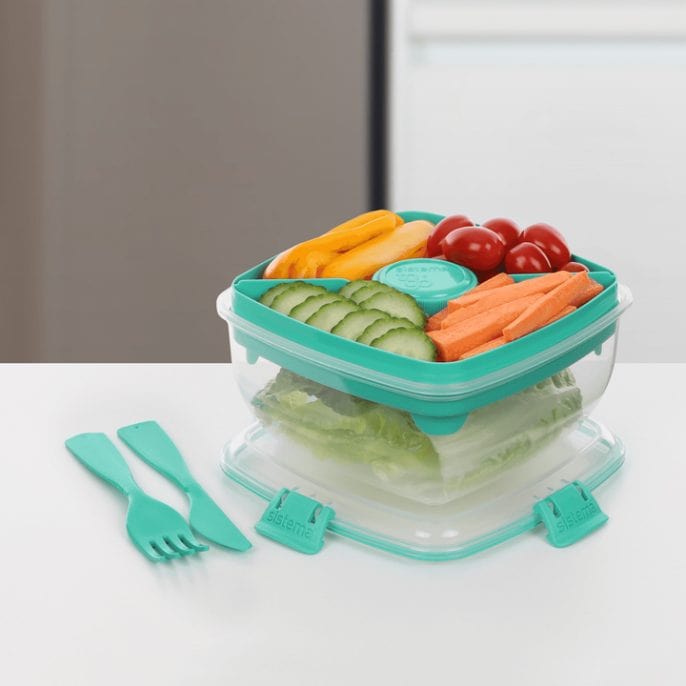 Sistema To Go Salad Lunchbox Minty Teal