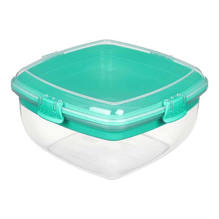 Sistema To-Go 1.63L Salad & Sandwich Plastic Food Storage Container 