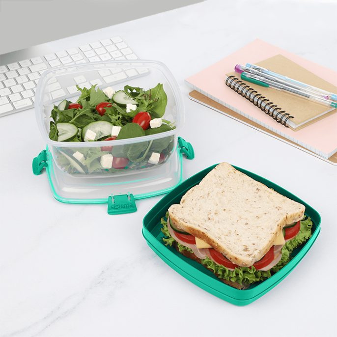 Sistema To Go Salad+Sandwich 1.63L Minty Teal