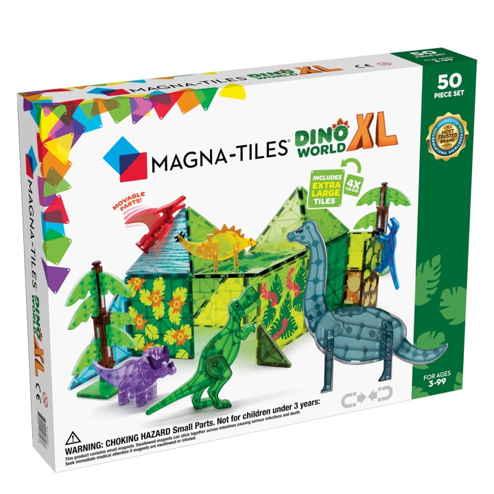 eindpunt brandstof Geld lenende Magna-Tiles - Dino World XL - Magnetisch Speelgoed - Gestrikt