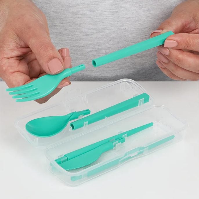 Cutlery To Go Minty Teal