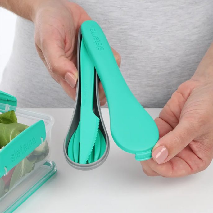 Cutlery To Go Minty Teal
