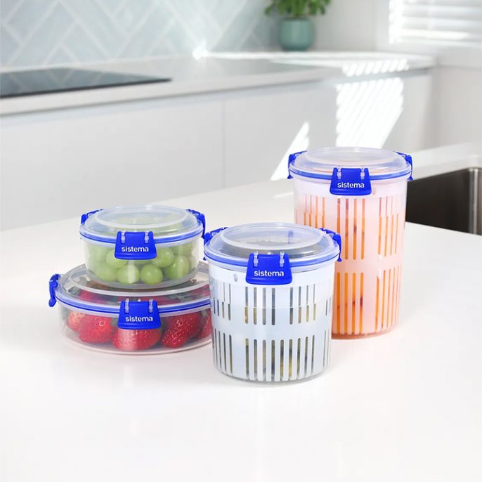 Sistema Klip It Plus Round 700ml Donkerblauw