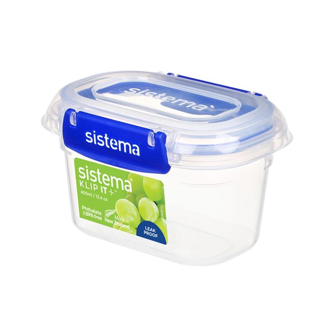 Sistema Klip It Plus Rectangle 400ml Donkerblauw