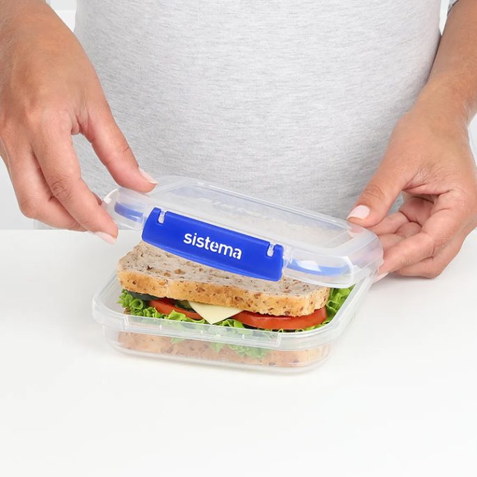 Sistema Klip It Plus Square 520ml Donkerblauw
