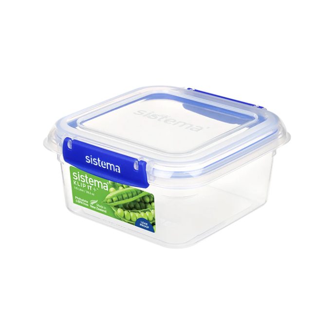 Sistema Klip It Plus Square 1150ml Donkerblauw