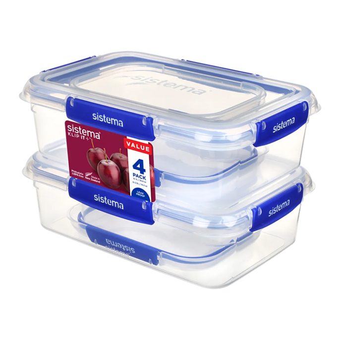 Sistema Klip It Plus 4-pack Essentials Donkerblauw