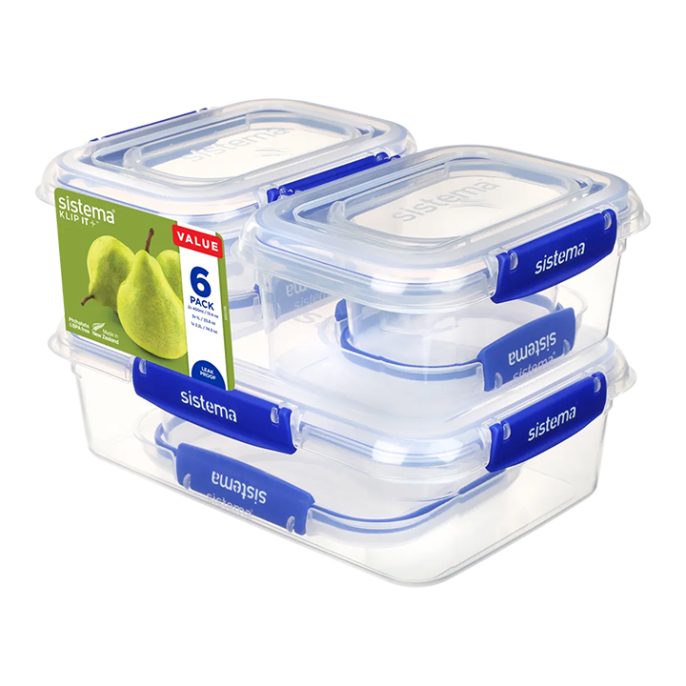 Sistema Klip It Plus 6-pack Essentials Donkerblauw