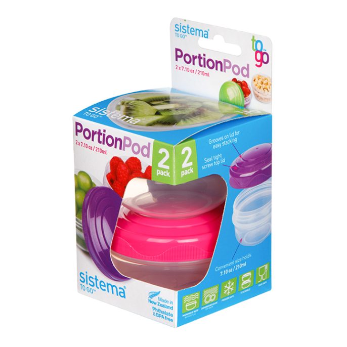 Sistema To Go Portion Pod 2-pack Roze + Paars