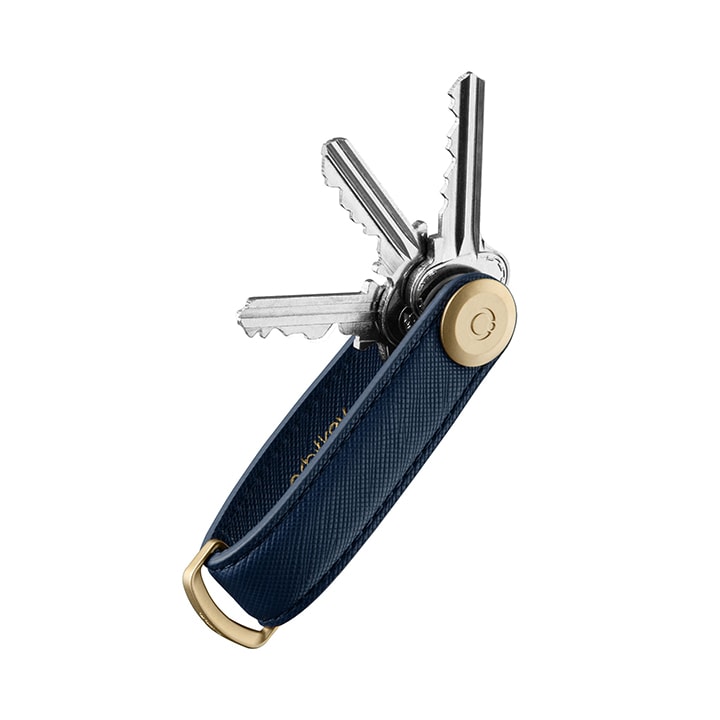 Orbitkey 2.0 Saffiano Leather - Sleutelhanger - Oxford Navy